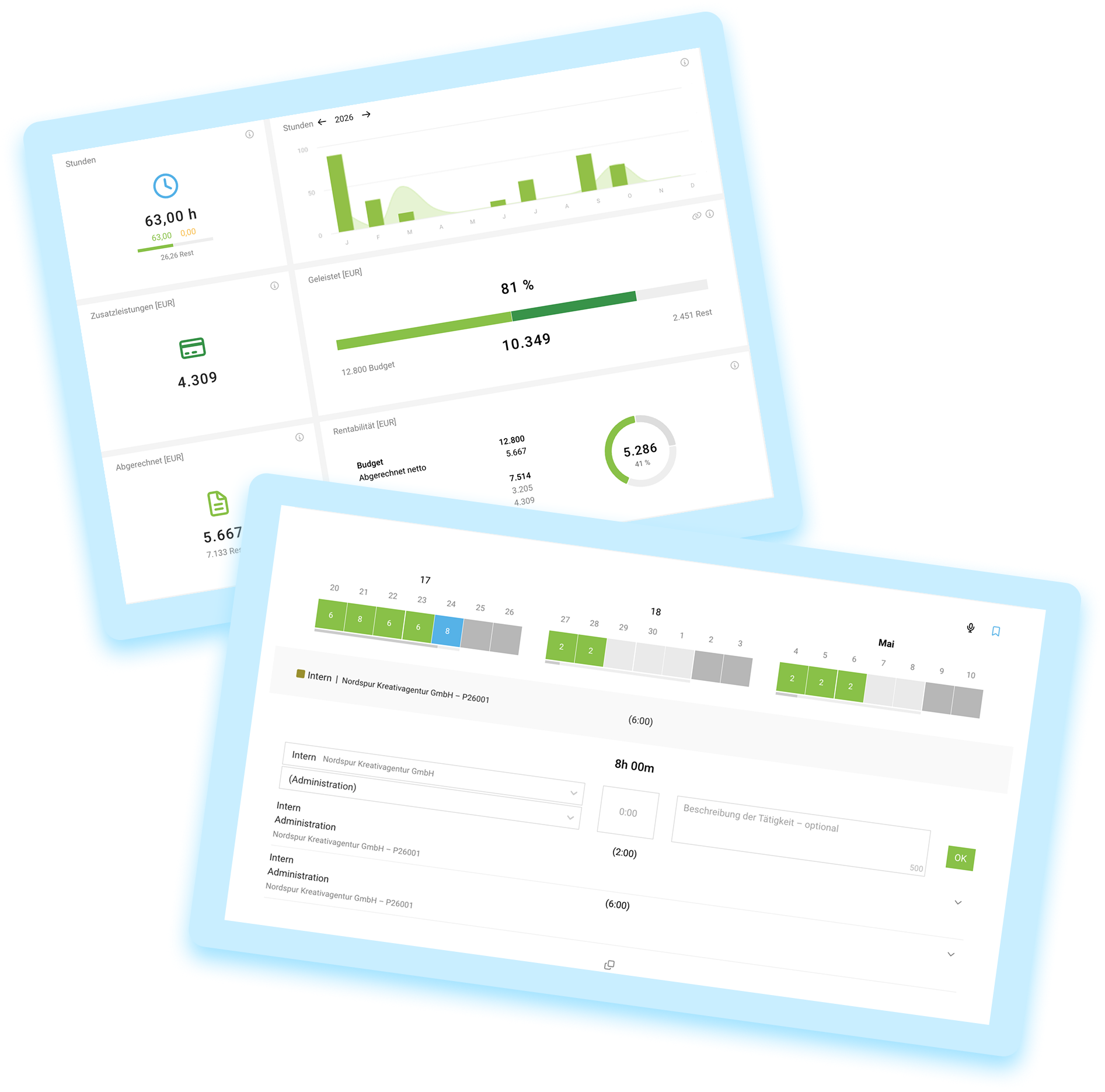 MOCO Agentursoftware — Übersicht über Projekte, Zeiten und Budgets